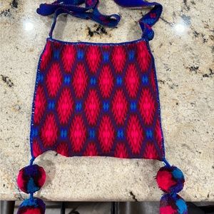 Mexican Shoulder Bag with Poms  Poms